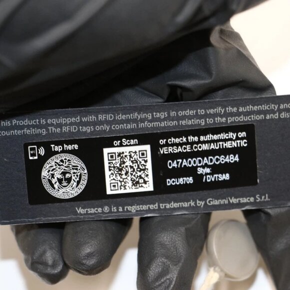 Versace Barocco Reversible Leather Belt Print size 100 - Black/Gold - Picture 9 of 10